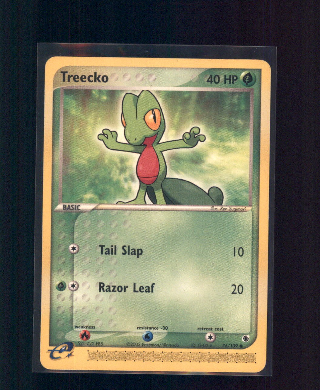Treecko Common EX Ruby and Sapphire 76/109 LP