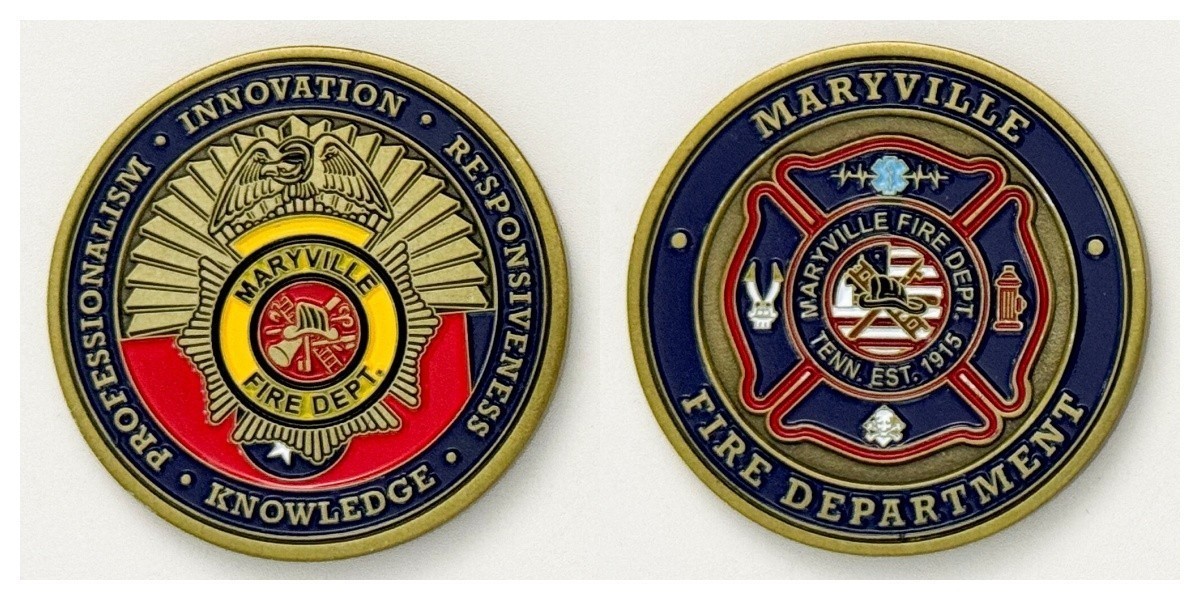 Maryville Fire Department Tennessee Challenge Coin 2#10