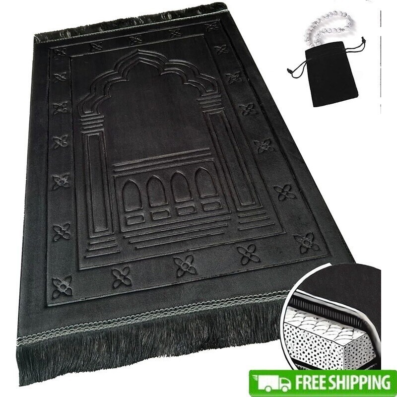 Orthopedic Memory Foam Prayer Rug Padded Prayer Mat Muslim Eid Travel Ramadan US