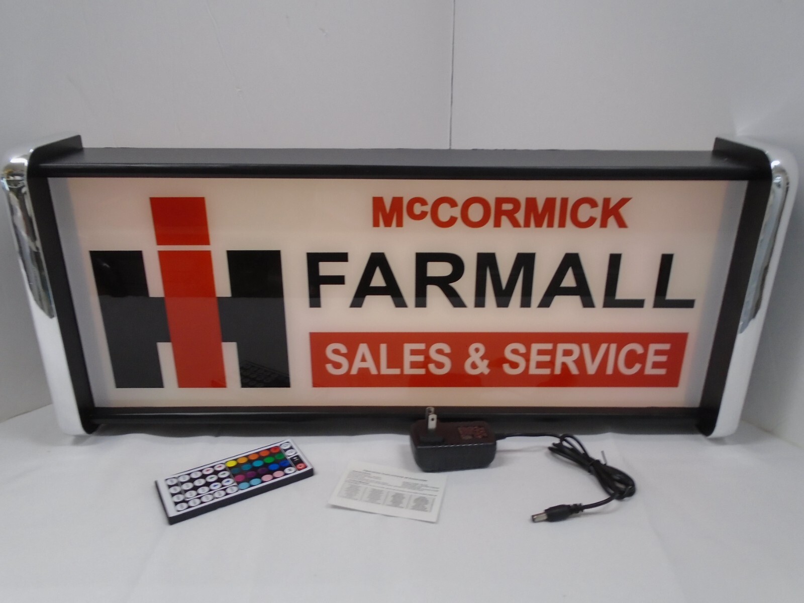 Farmall McCormick IH LED Display lighted sign lightbox Wall Hanging Light