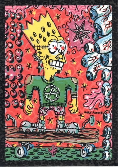 THE SIMPSONS RARE 1994 SKYBOX SERIES 2 ARTY ART CARD A3 BART SIMPSON - NM/M