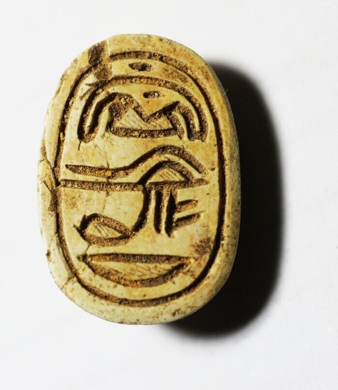 ZURQIEH -AS23498- ANCIENT EGYPT. STONE SCARAB. 1650 - 1550 B.C. 2ND INTERMEDIATE
