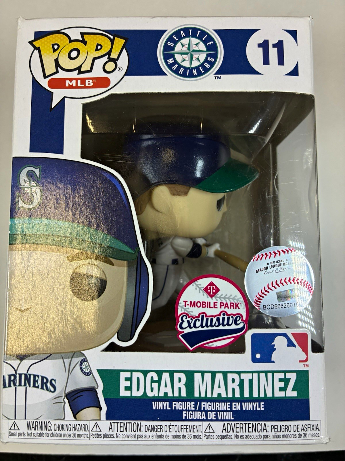Funko Pop Vinyl MLB Edgar Martinez Seattle Mariners #11 T-Mobile Park Exclusive