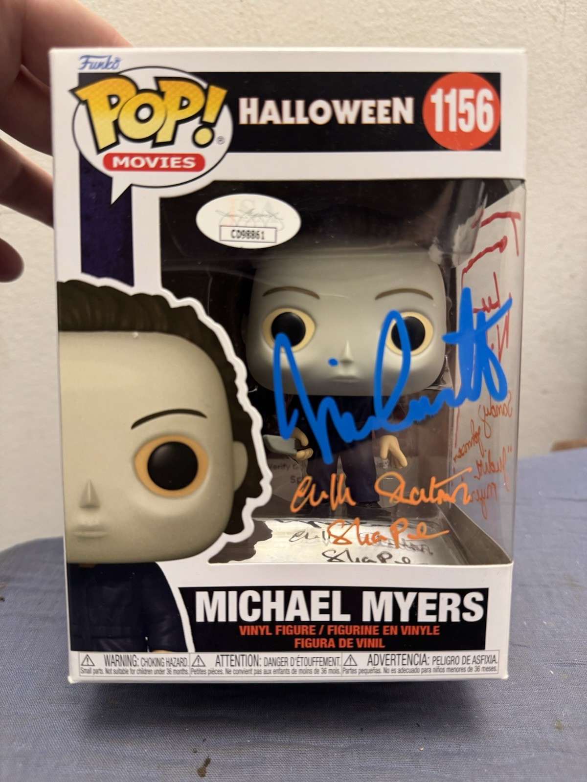 William Shatner & Nick Castle Signed Halloween Michael Myers Funko JSA COA 1/1