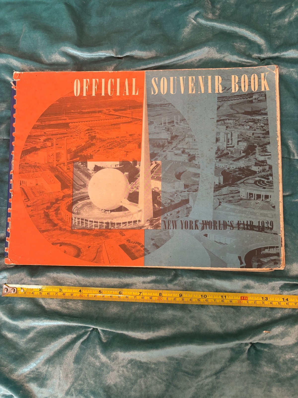 Vintage New York World's Fair 1939 Official Souvenir Book Spiral Bound Paperback