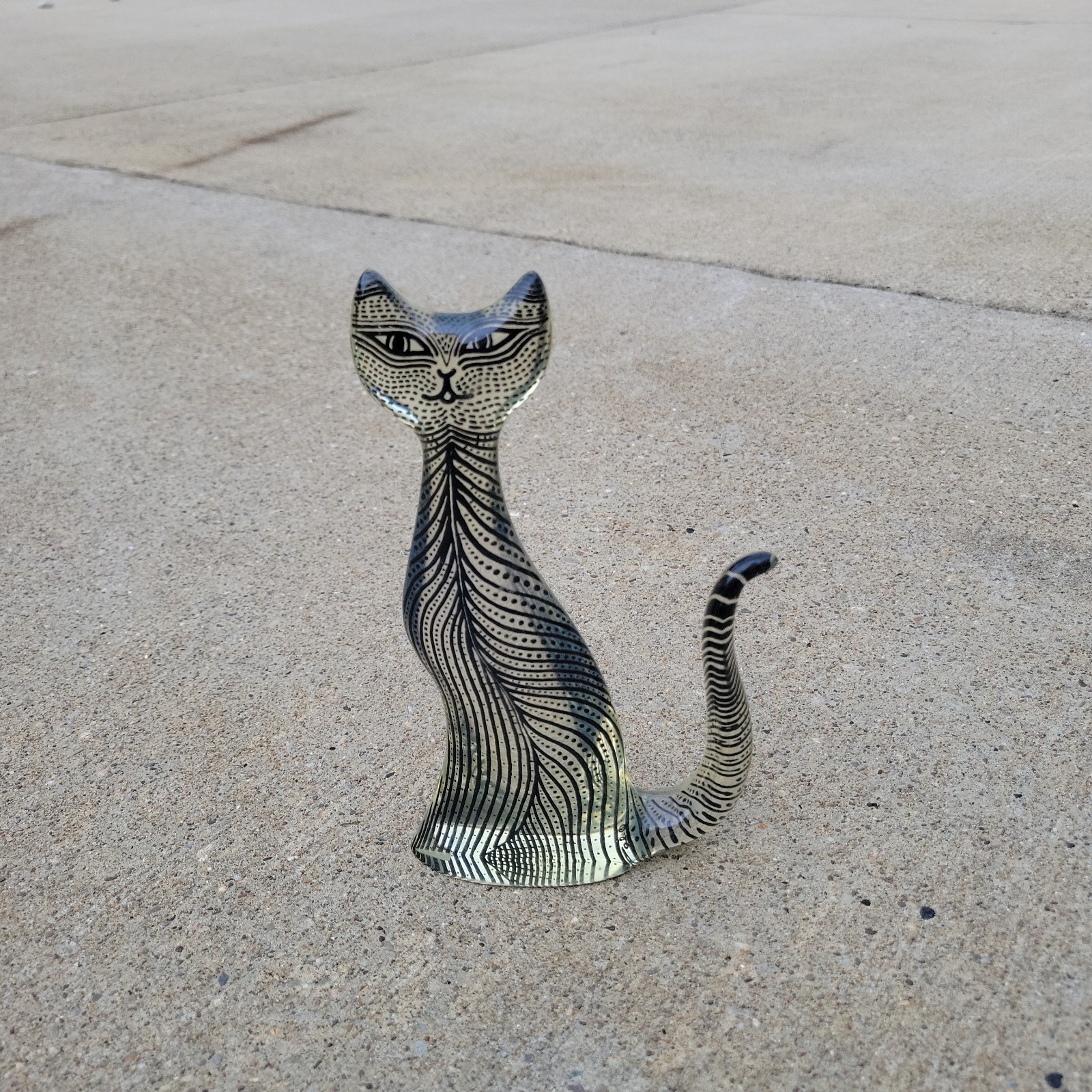 VTG LARGE Brazilian Lucite Sculpture Of A Cat Abraham Palatnik 8 \
