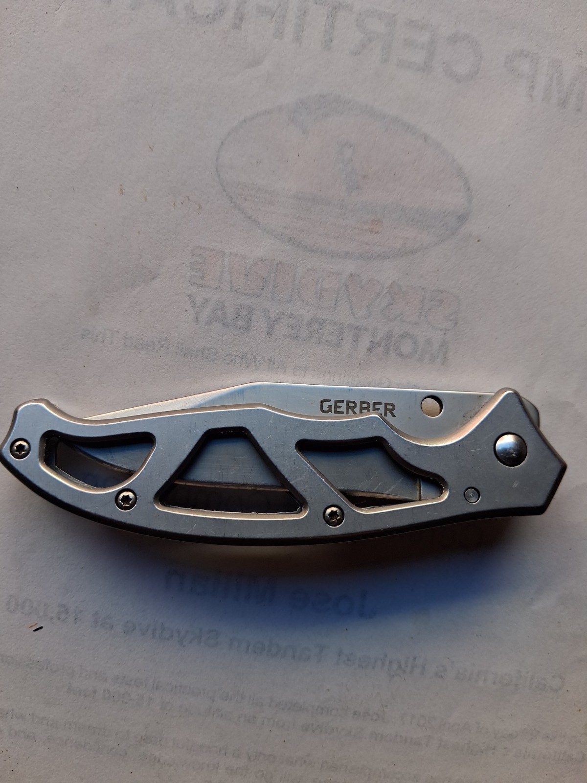 vintage gerber folding knife