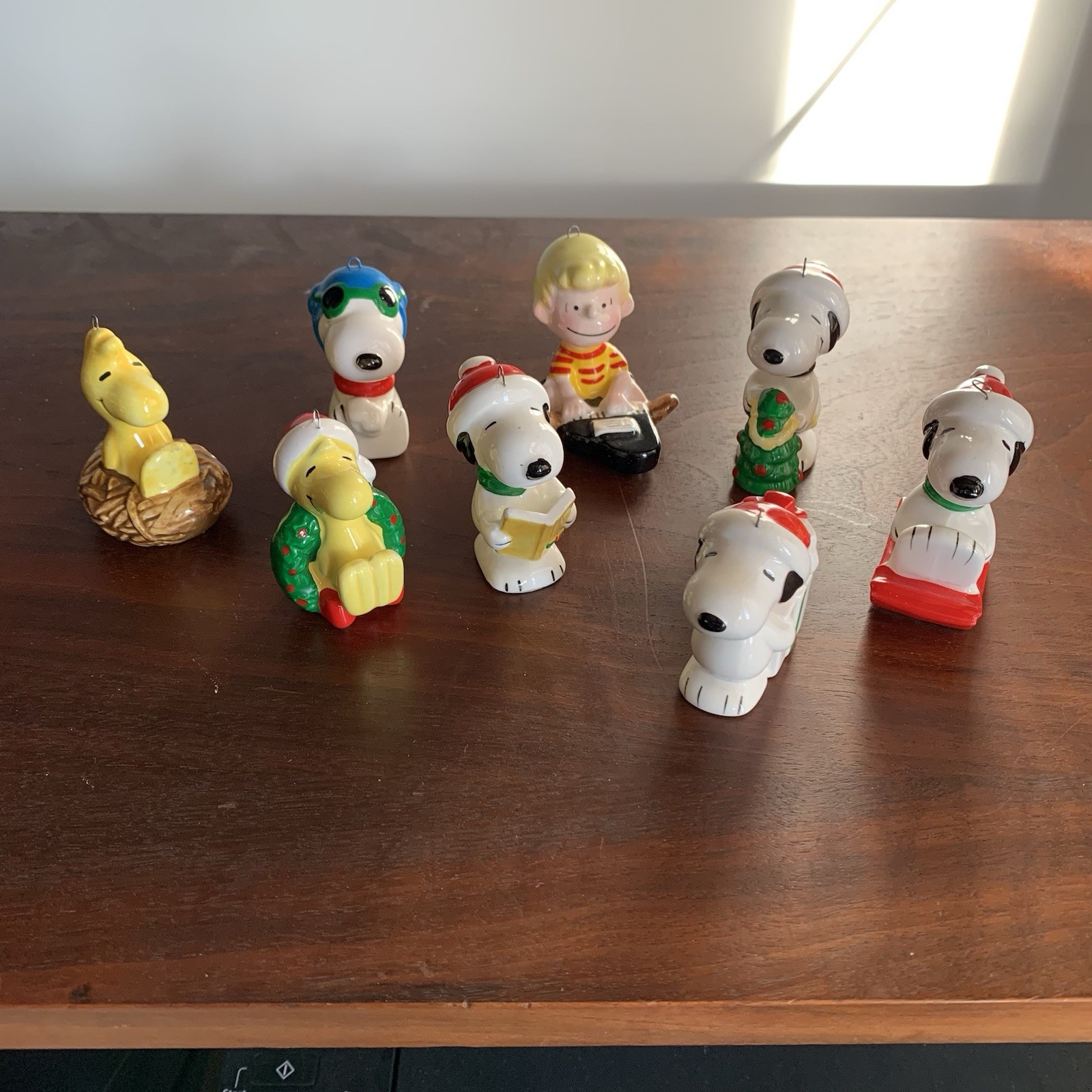 Vintage 1960s-70s Peanuts Snoopy Ceramic Figurine Ornaments United Feature Japan
