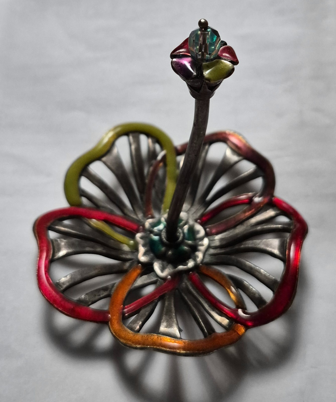 Rare VTG Chico\'s Jewelry Prototype Ring Tree – Hand-Etched Signed Design Sample