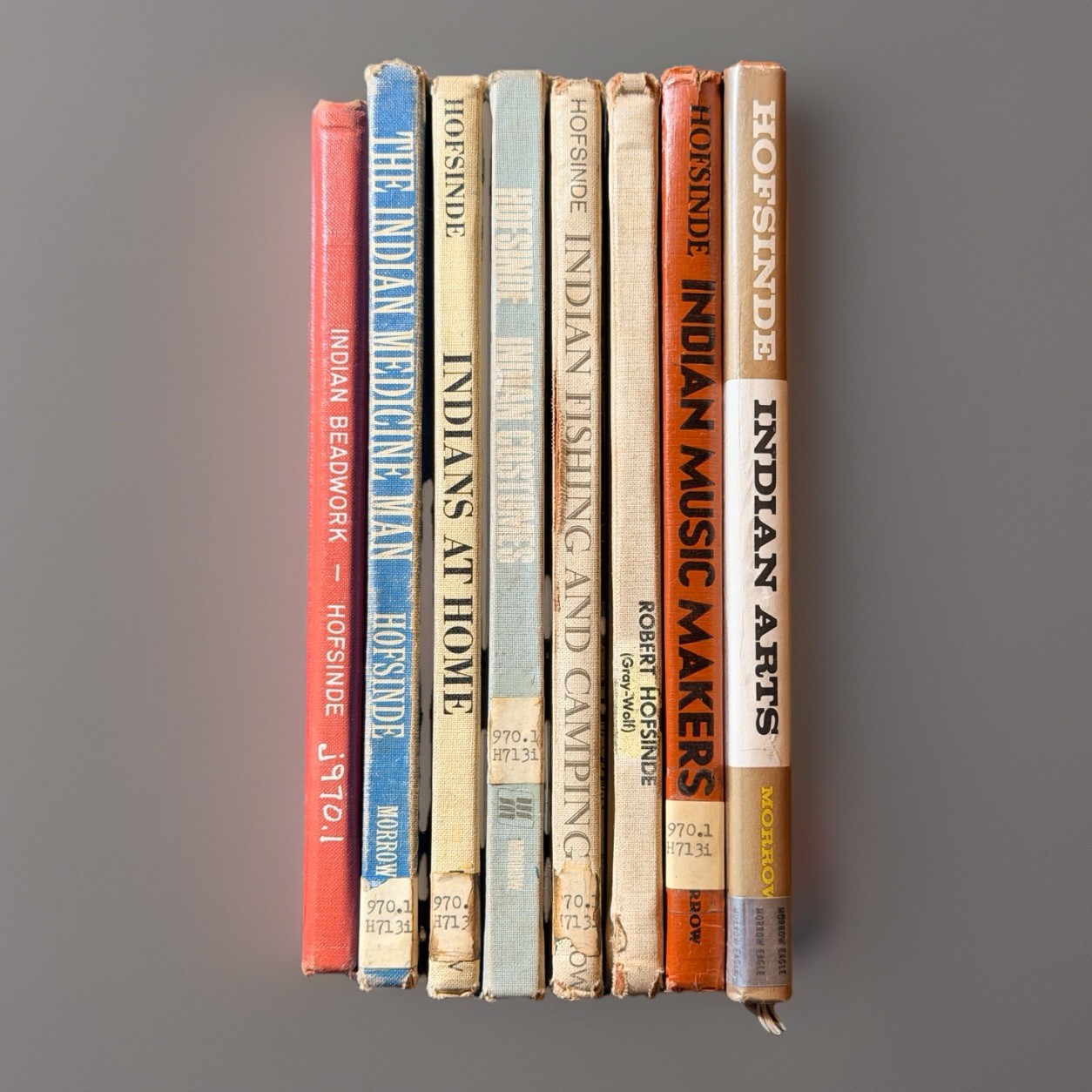 Robert Hofsinde Gray Wolf Native American Books Lot 8 HC Indian Arts Set