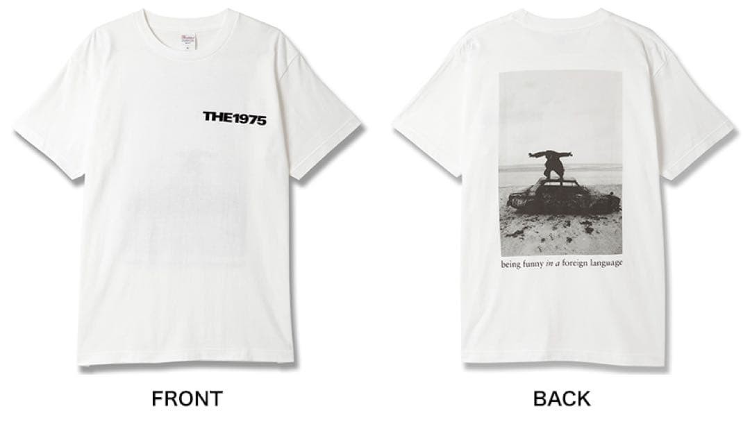THE 1975 Car Surf T-Shirt White Cotton S Size Official 2023 HMV Limited
