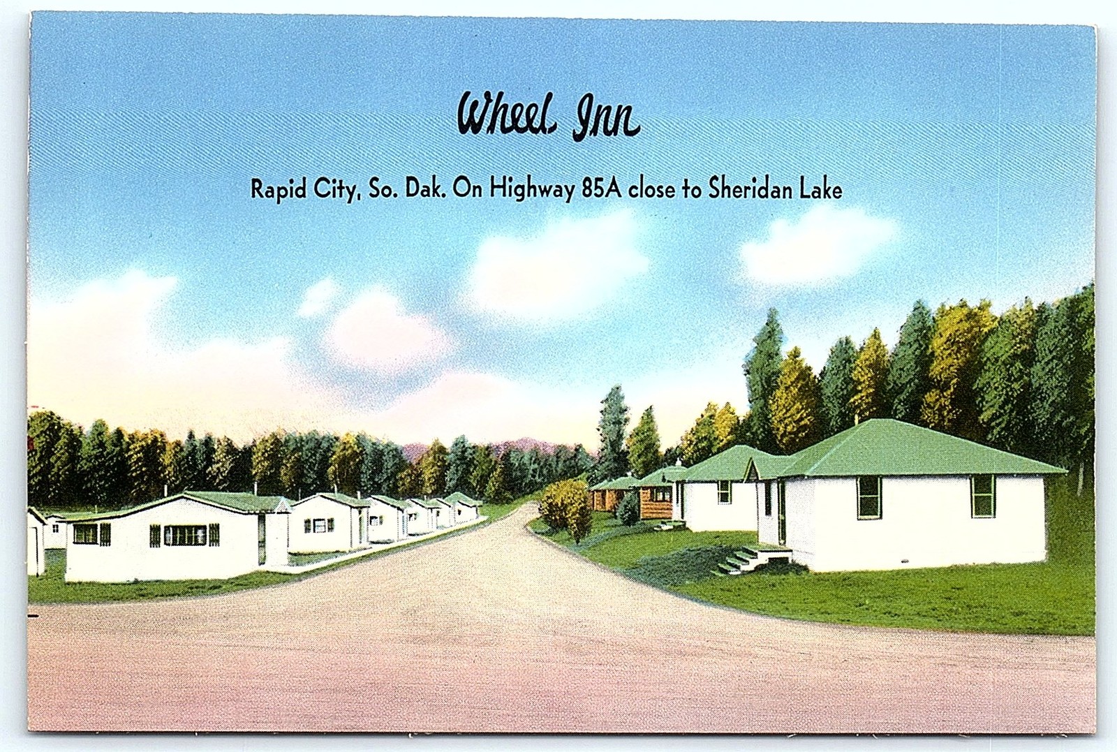 Vintage Postcard: Wheel Inn Motel, Rapid City, South Dakota
