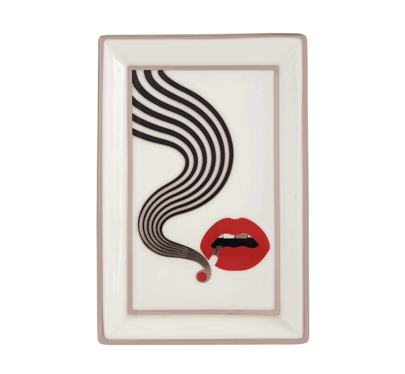Jonathan Adler X Higher Standards Smolder Lips Tray - Home