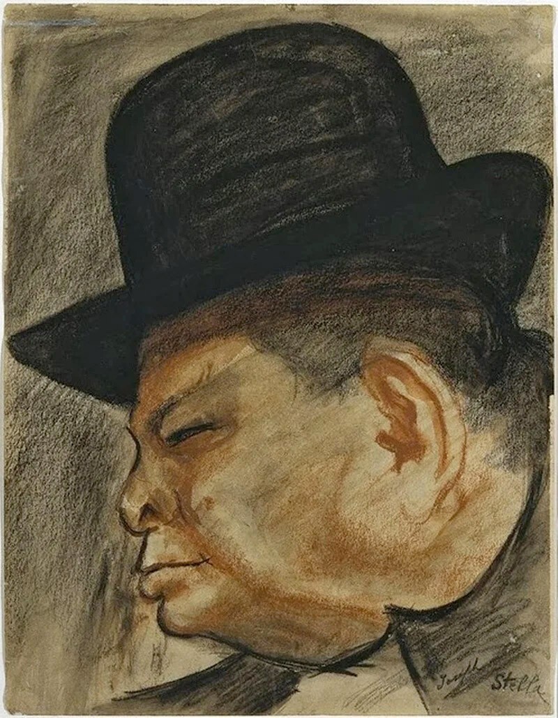 Oil painting Self-Portrait-Joseph-Stella-Oil-Painting art gentleman portrait @@