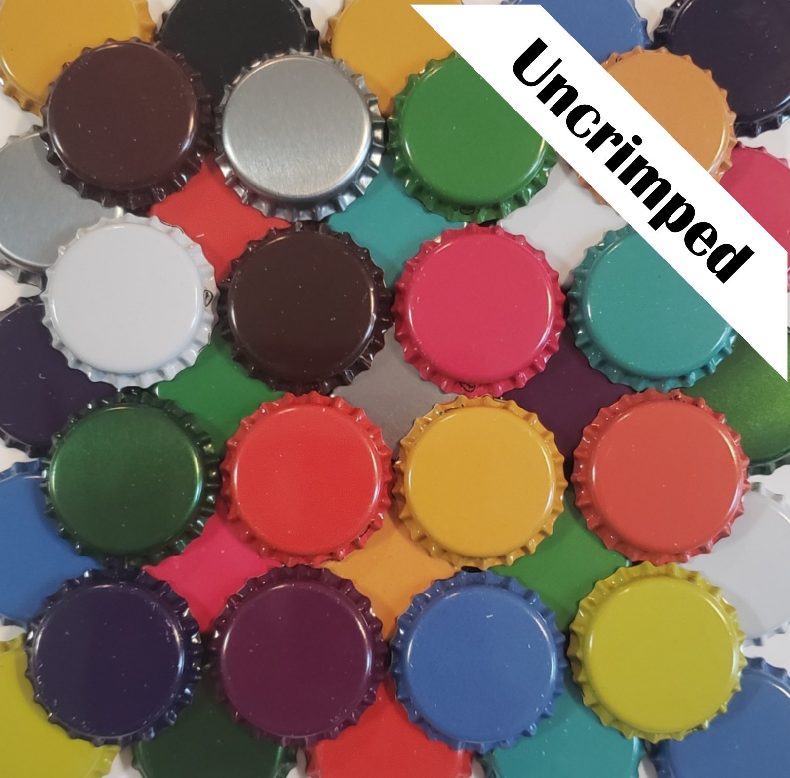 100 Colored Beer Bottle Caps for Brewing Homebrew Blue Red Pink Orange Yellow