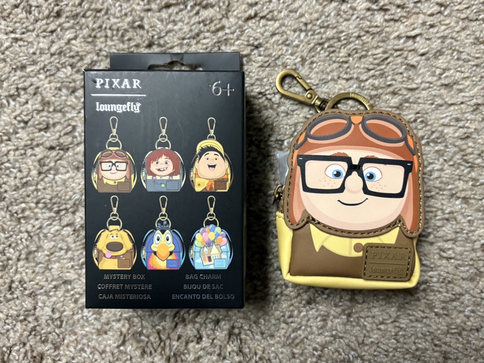 Loungefly Disney Pixar Up Mystery Box Bag Charm Carl Fredricksen New