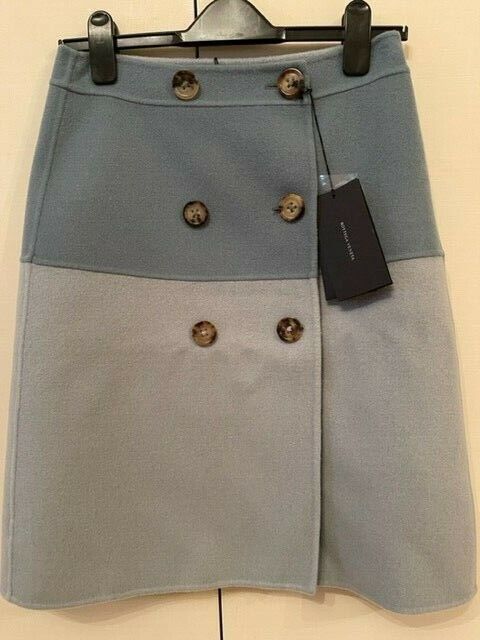 BNWT Genuine Blue BOTTEGA VENETA Cashmere Skirt Size 40 UK 8-10 RRP EUR1,550