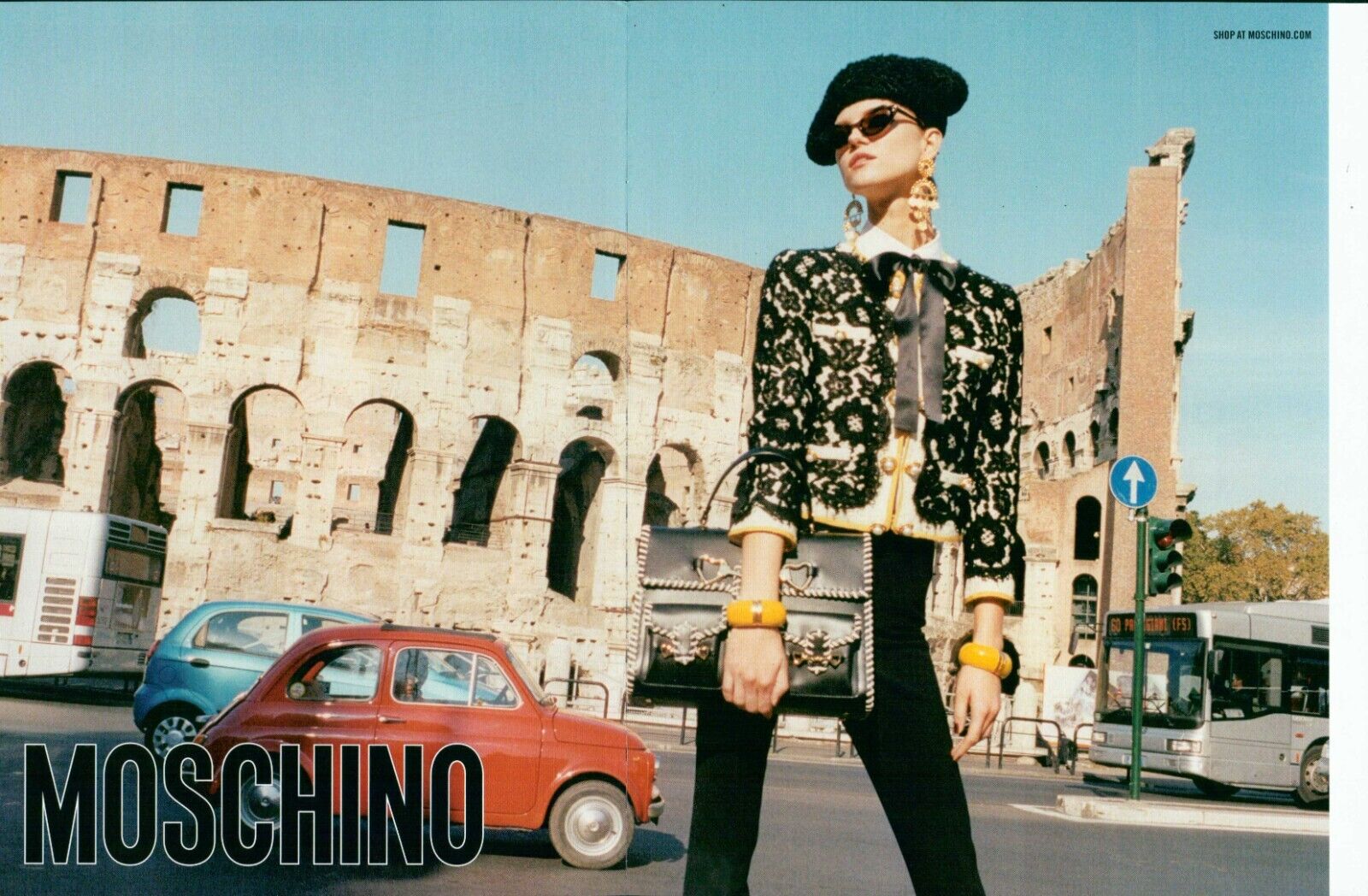 MOSCHINO Bags Magazine Print Ad Advert  handbag fashion Irina Kulikova 2012