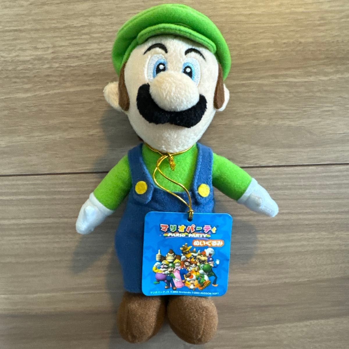 Nintendo Mario Party 5 Luigi Plush Doll San-ei 2003 Vintage Tagged Mint Rare