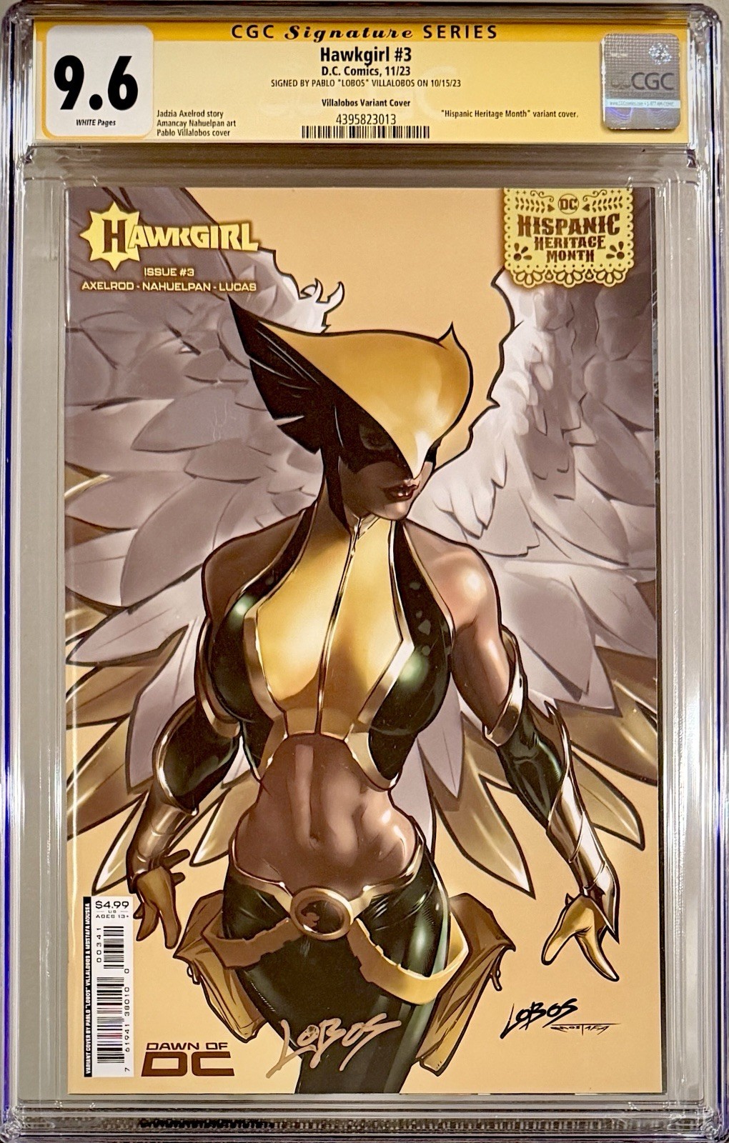 Hawkgirl #3 - CGC SS 9.6 Signed by Pablo Lobos Villalobos - Limited Variant
