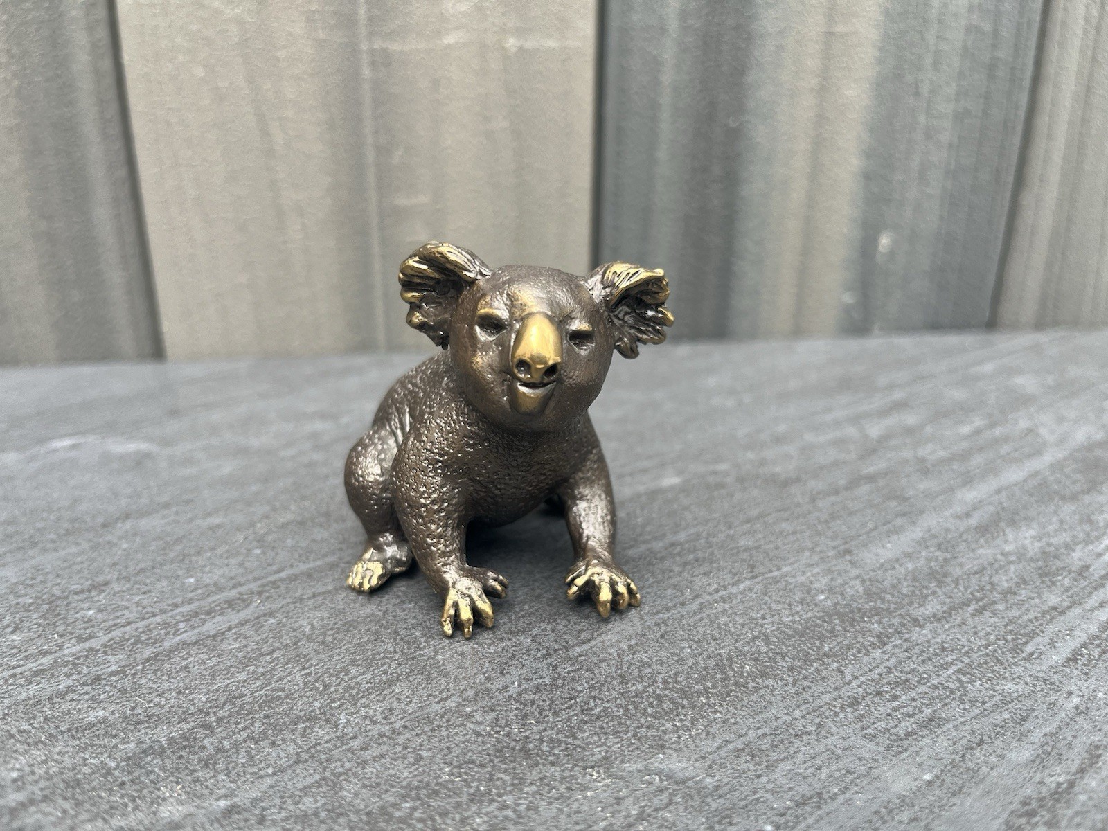 Gorgeous Cute Vintage Bronze Koala Bear With Extraordinary Details Heavy
