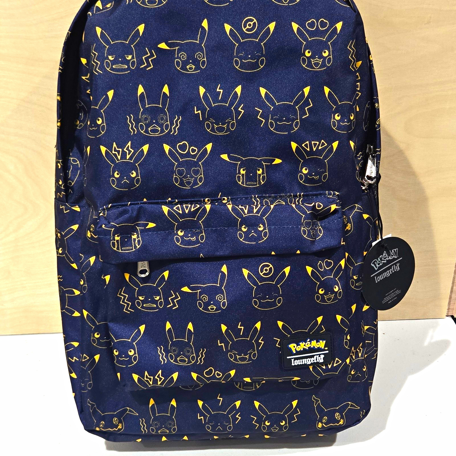 Loungefly Pokémon Pikachu Navy Blue & Gold Allover Print Backpack