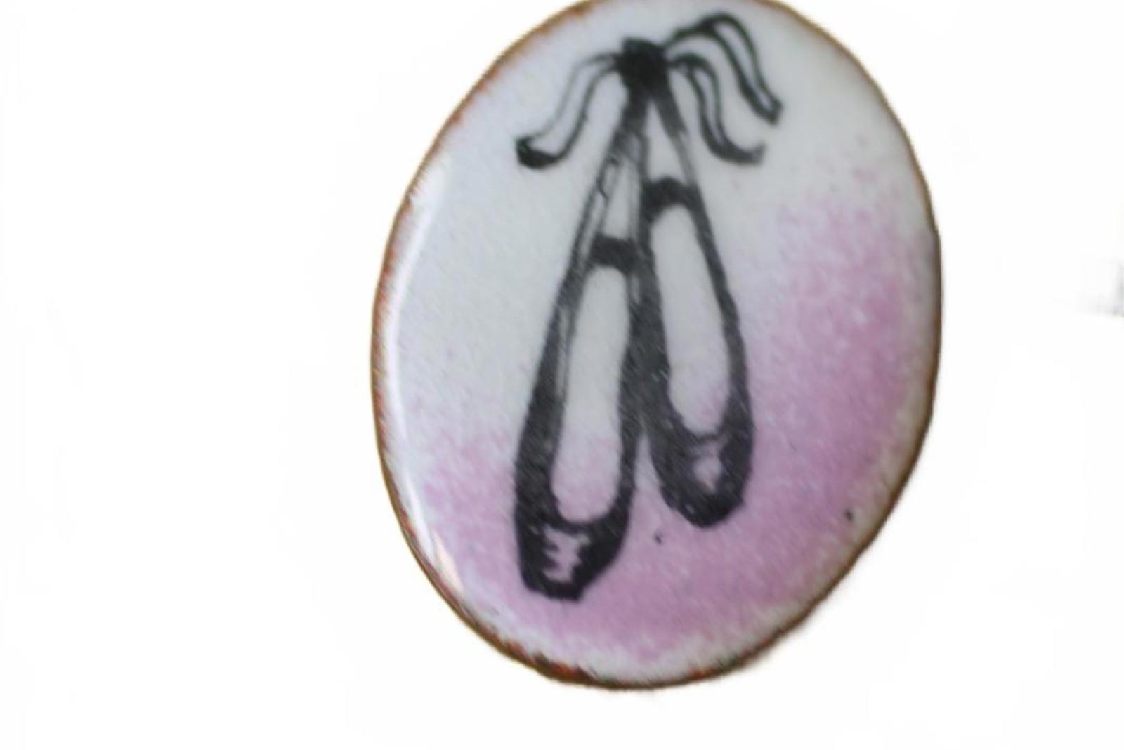 Vintage Hand-Drawn Style Pinback ballet Figure Minimal Art