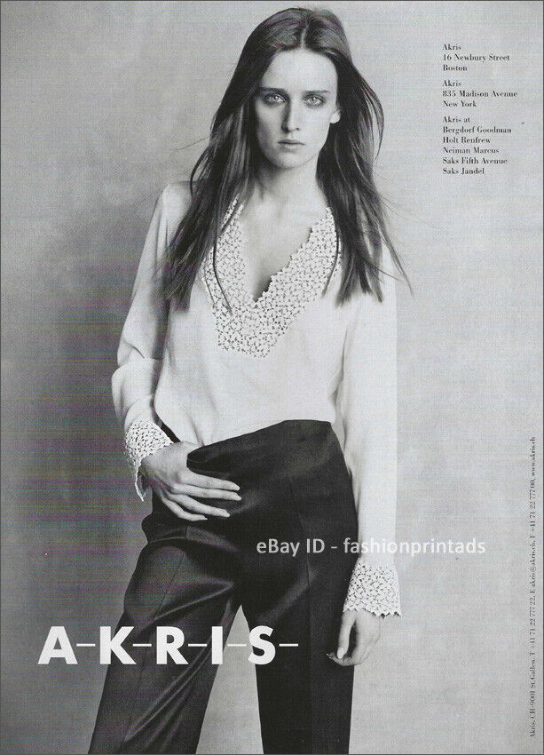 AKRIS 1-Page Magazine PRINT AD Fall 2002 ANNE CATHERINE LACROIX