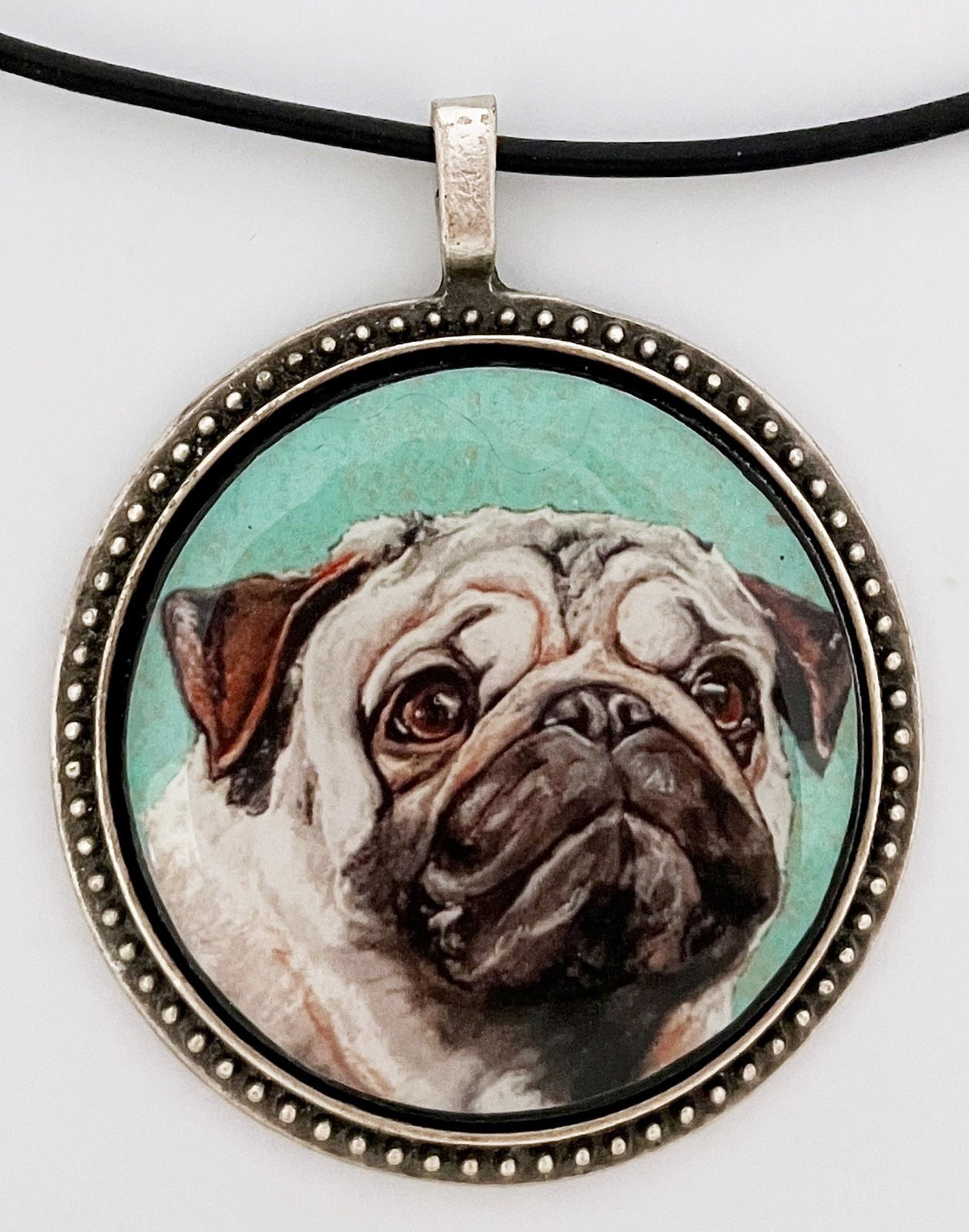Pug Dog Breed Original Art Pendant Necklace