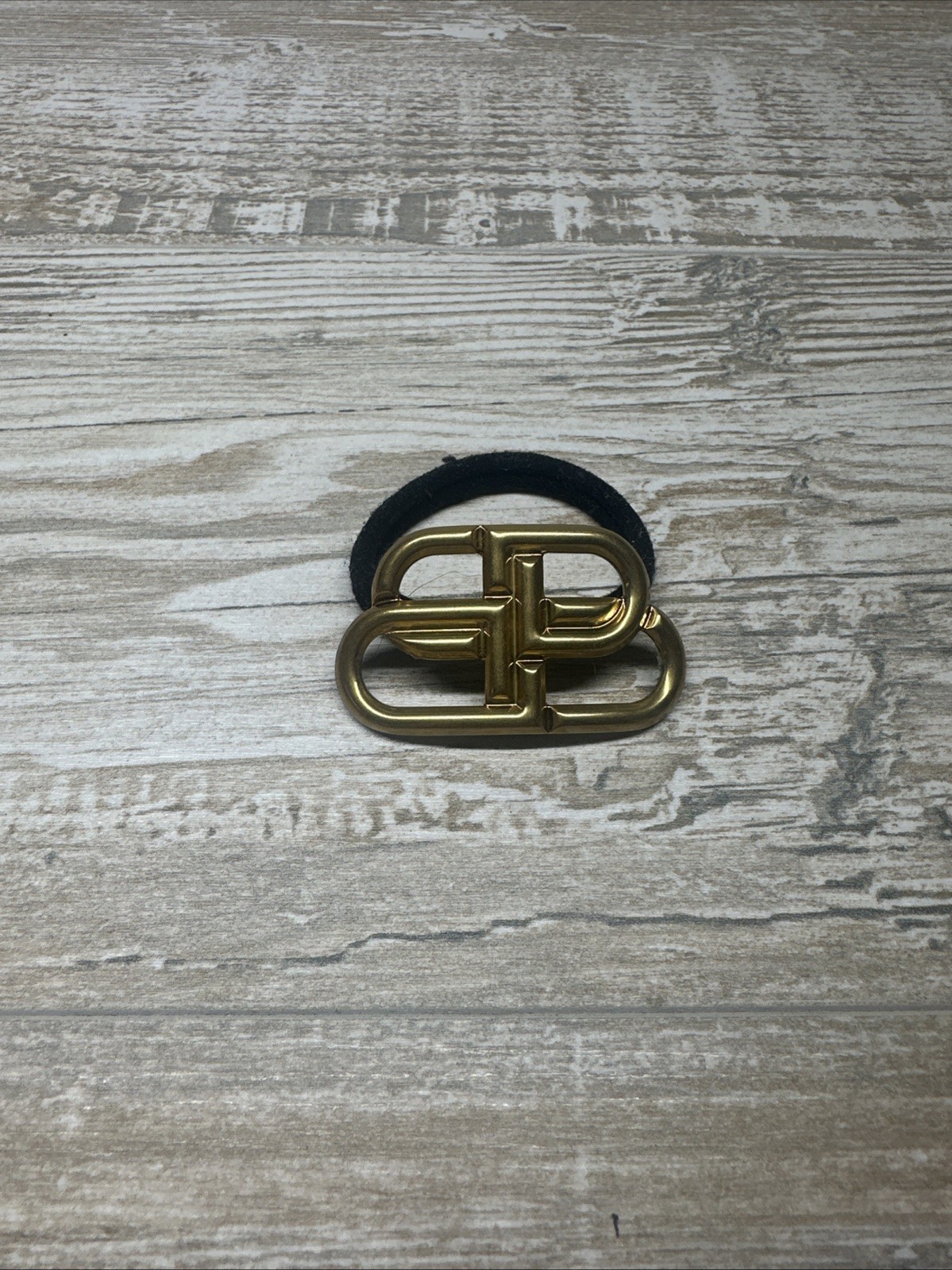 Balenciaga BB Logo Gold Hair Tie Hair Clip Women