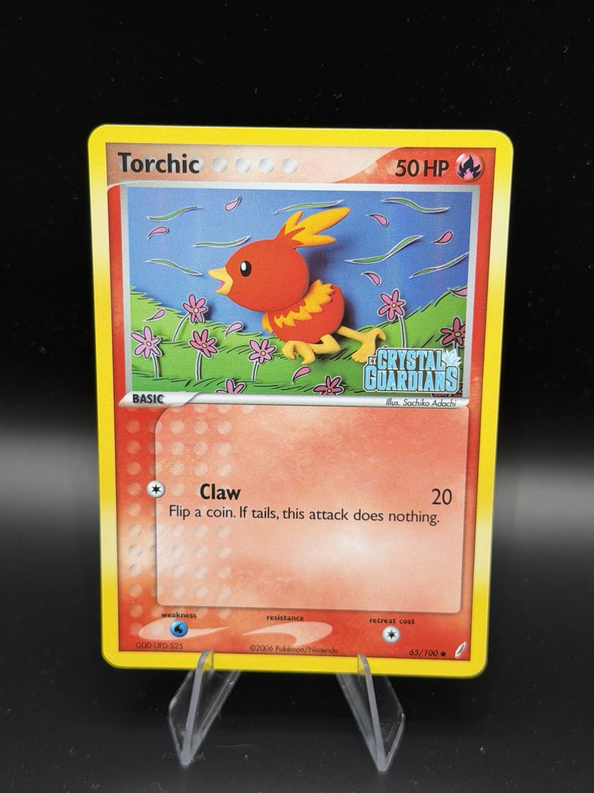 Torchic 65/100 EX Crystal Guardians Reverse Stamped Holo NM Torchic 65/100 EX Crystal Guardians Reverse Stamped Holo NM