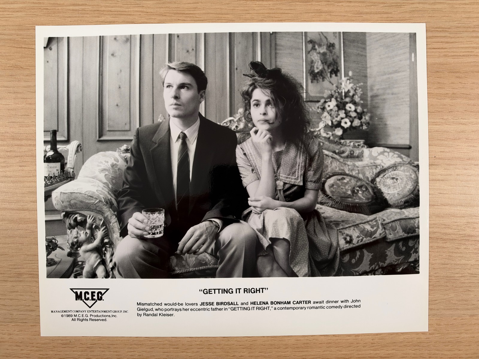 Getting It Right 1989 Original Press Still Photo Helena Bonham Carter Birdsall