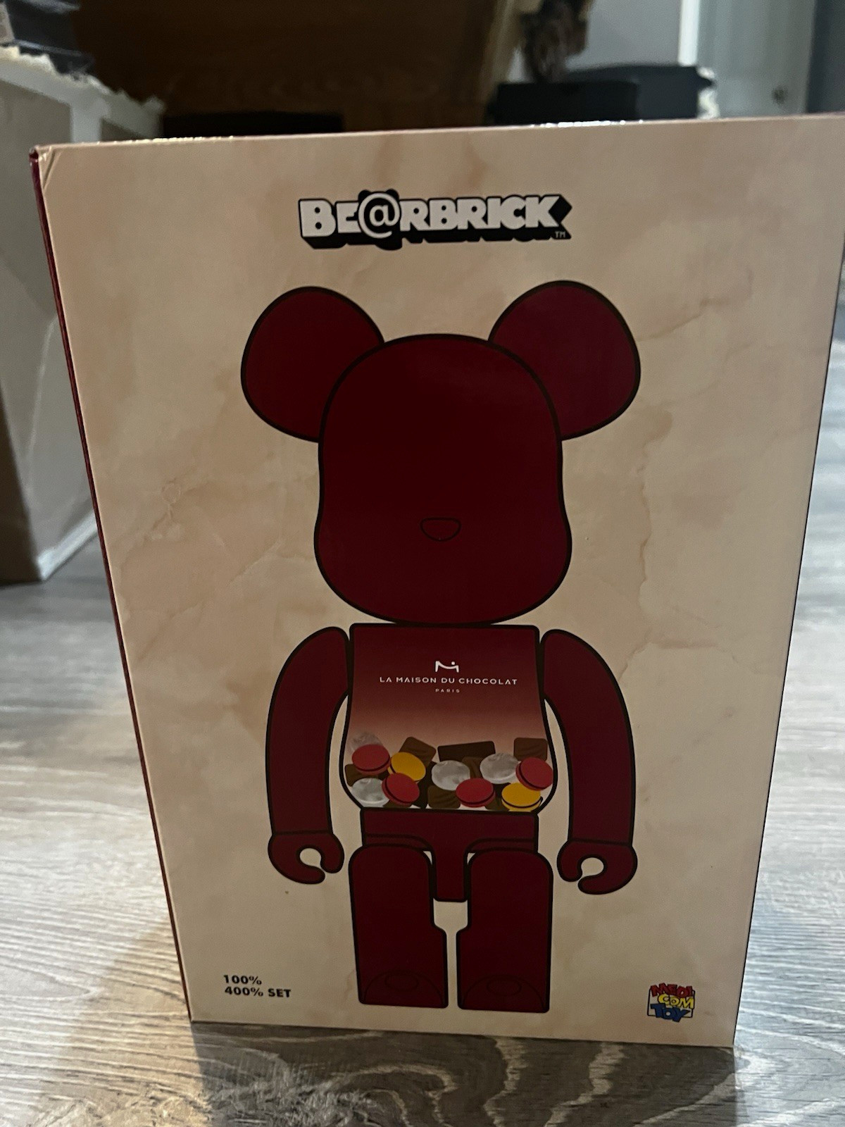 Medicom Toy BE@RBRICK La Maison du Chocolat Burgundy 100% 400% 2pc Set