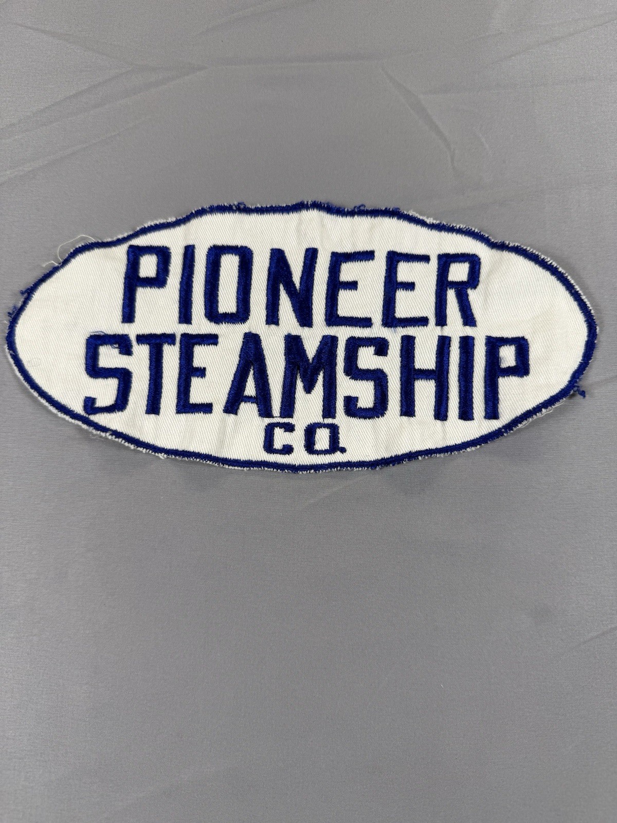 Vintage 1950s Pioneer Steamship Co. Chainstitched Patch Great Lakes Steamship 