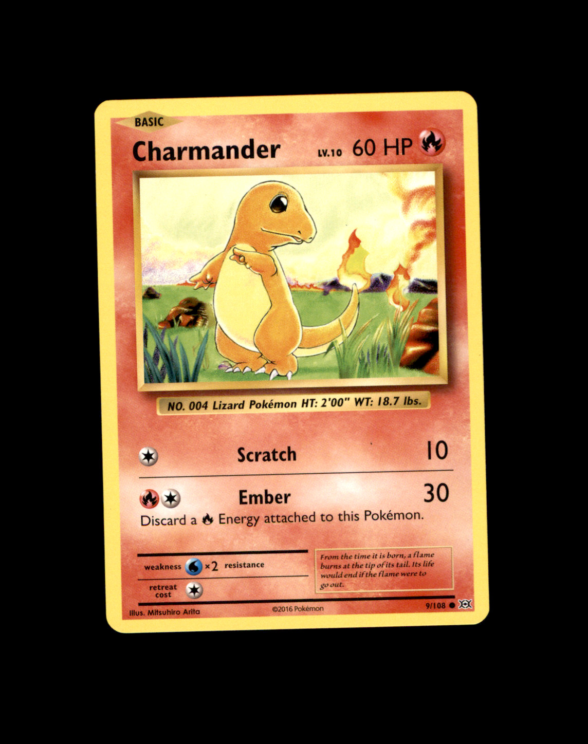 Charmander 9/108 Evolutions Pokemon TCG 2016 Common NM8