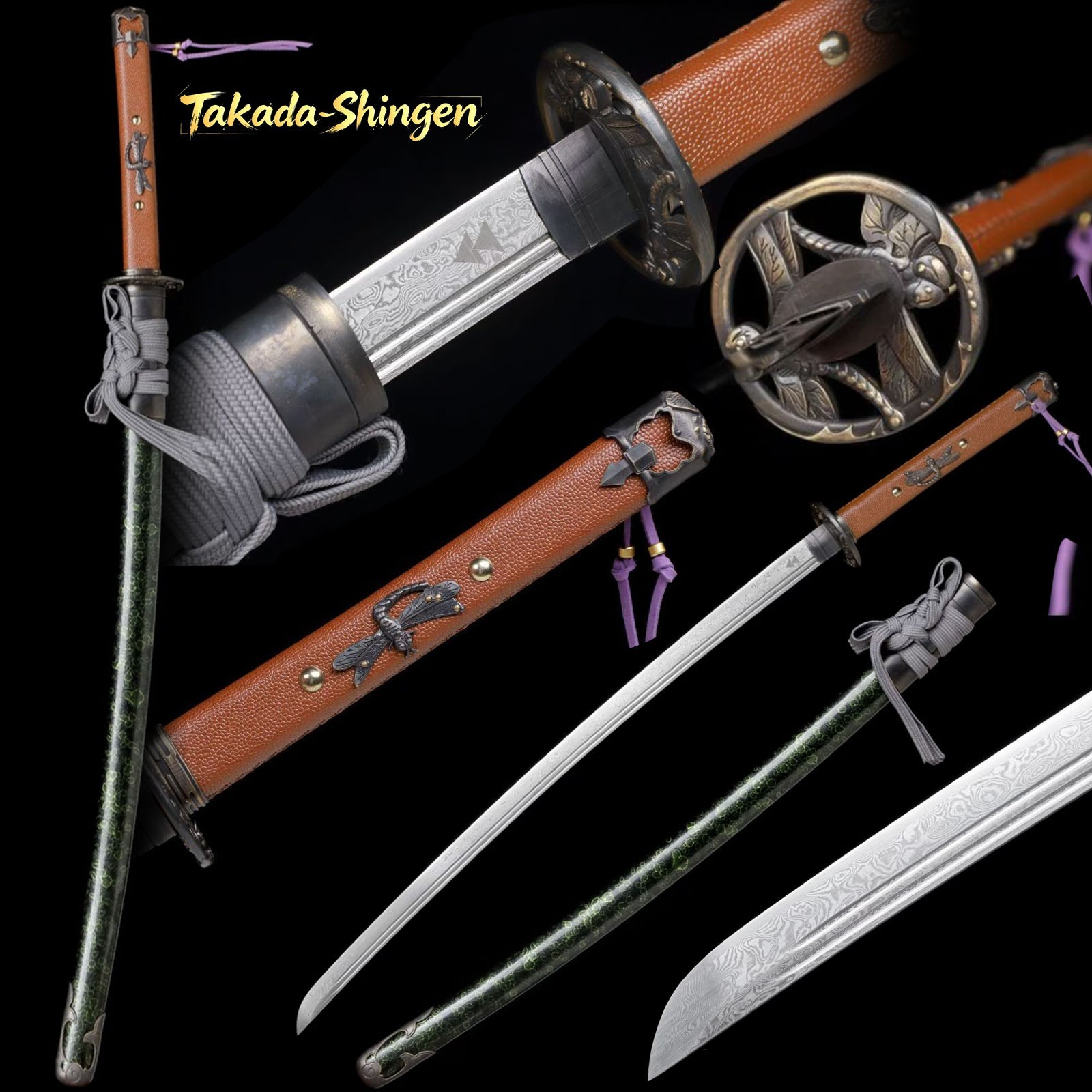 Ghost of Tsushima Twilight Oni Japanese Katana Hand Forged Damascus Full Tang
