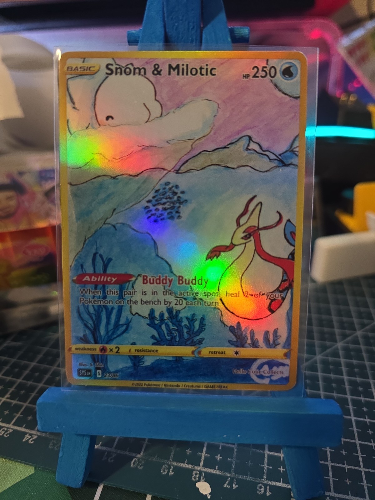 Custom Fanart Pokémon Snom & Milotic Holo 23/86