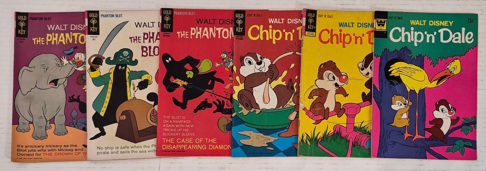 Walt Disney's Gold Key Lot ☆6 PHANTOM #5-7 + Chip 'n' Dale # 8-20* VF VG 1966-72