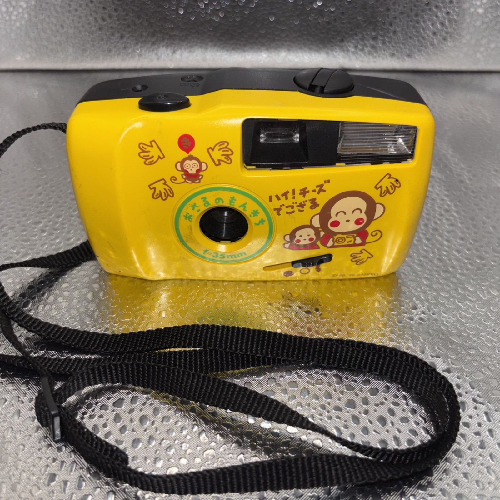 SANRIO Osaru no Monkichi Retro 35mm Film Camera Yellow Kawaii – For Parts