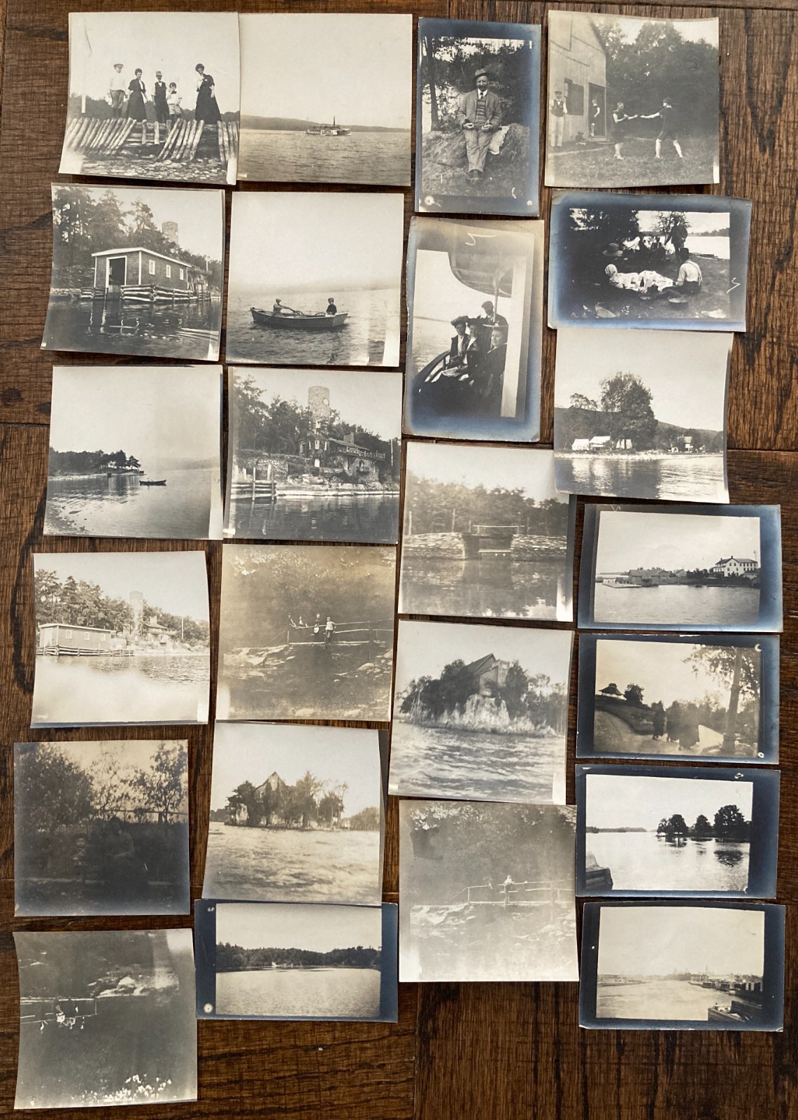 Antique 1900s Photograph Lot: Steamship Montclair Greenwood Lake NY NJ Boxing