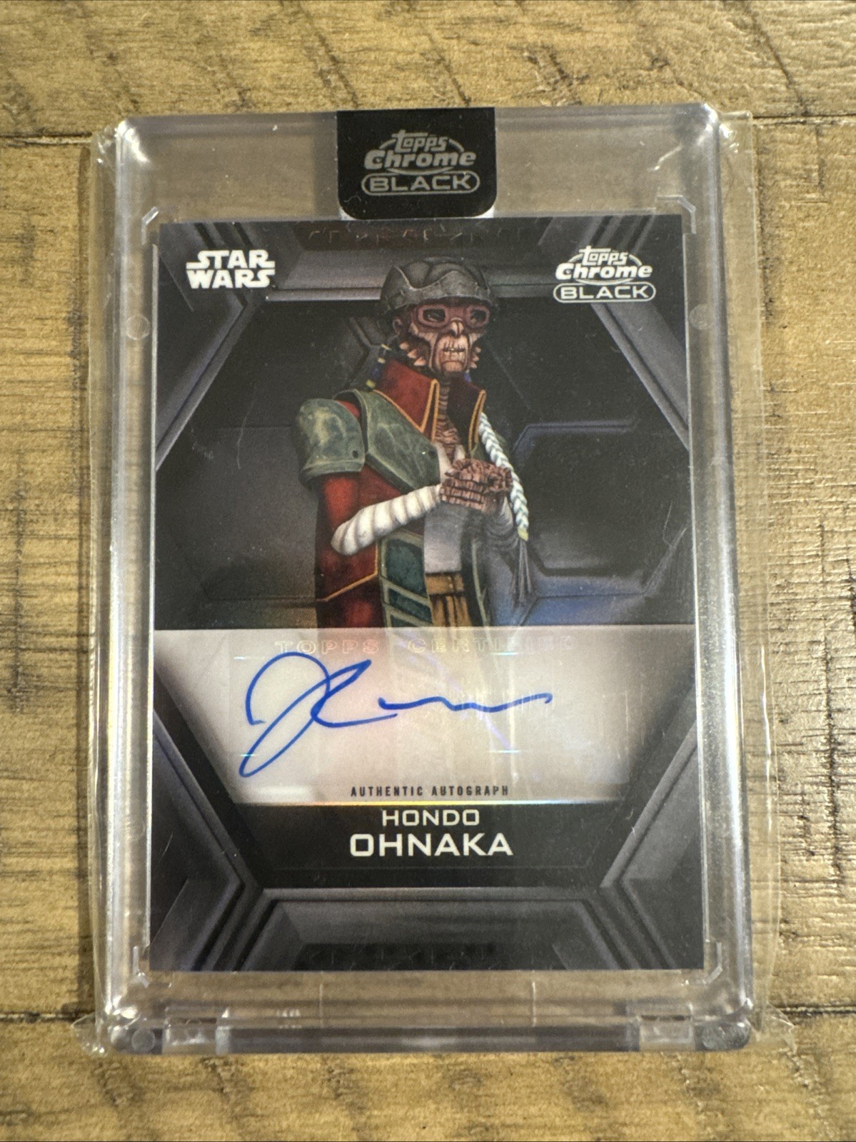 2022 Topps Chrome Black Star Wars HONDO OHNAKA #AB-JC Jim Cummings Auto