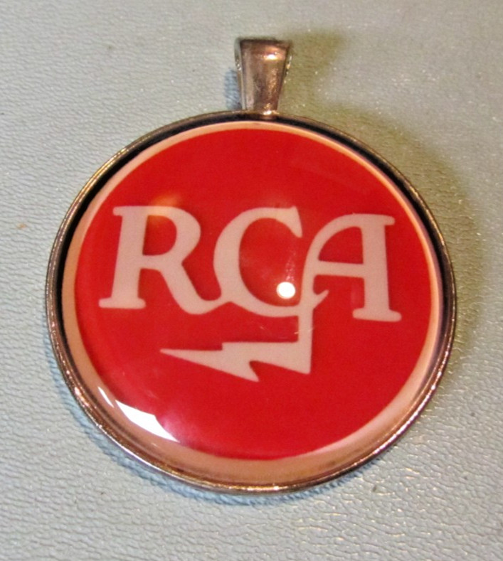 Vintage 1960\'s RCA Television Enamel Lightning Bolt Emblem Made Into Keychain
