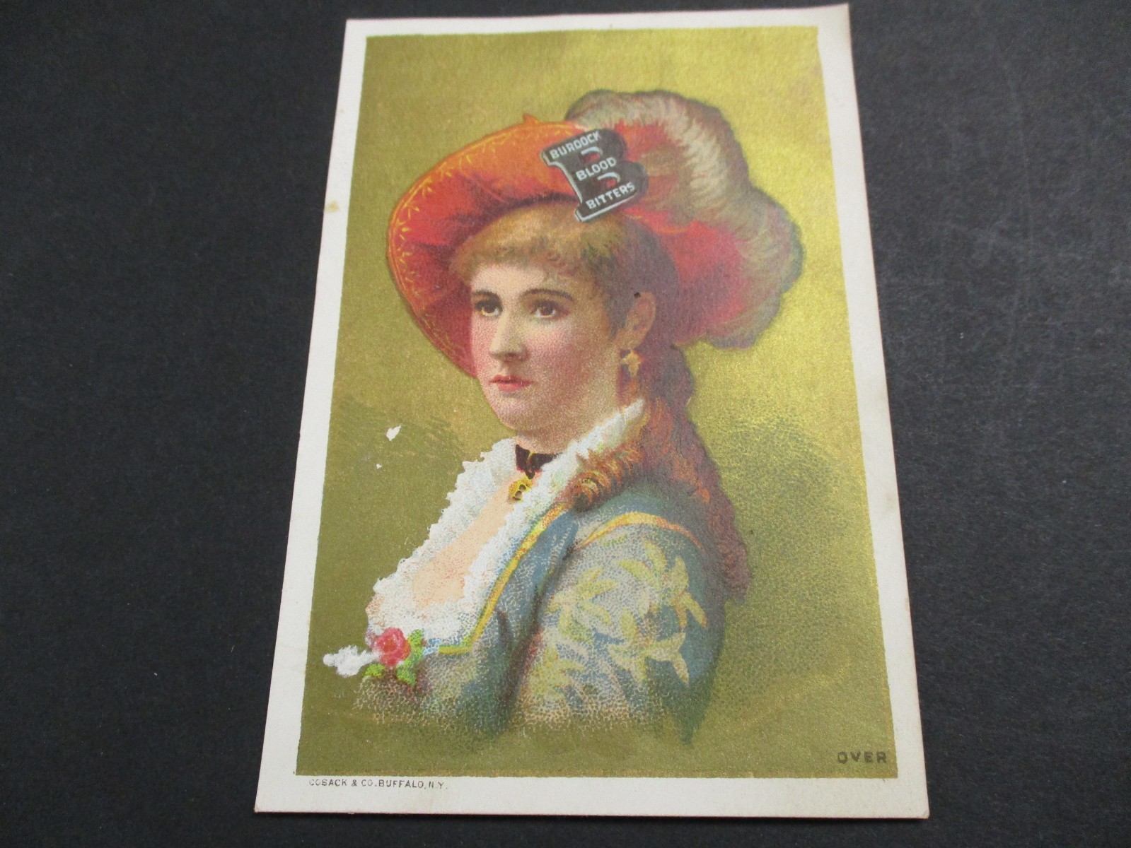 VINTAGE TRADE CARD BURDOCK BLOOD BITTERS WINTER&CUSHING PRINCETON ILLINOIS 