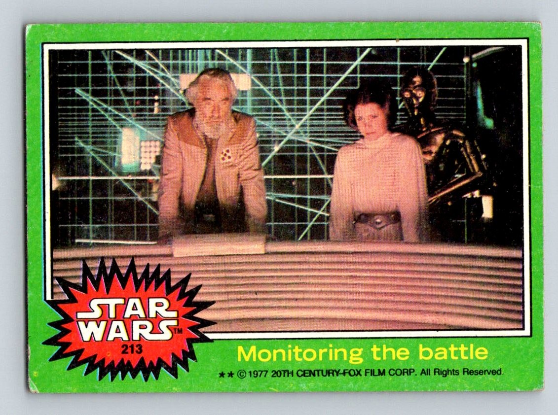 1977 Topps Star Wars #213 Monitoring the battle