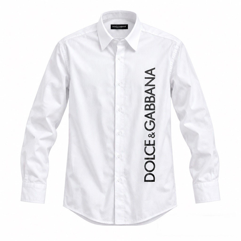 DOLCE&GABBANA Long Sleeve Men\'s Full Button Down Cotton Slim Shirt