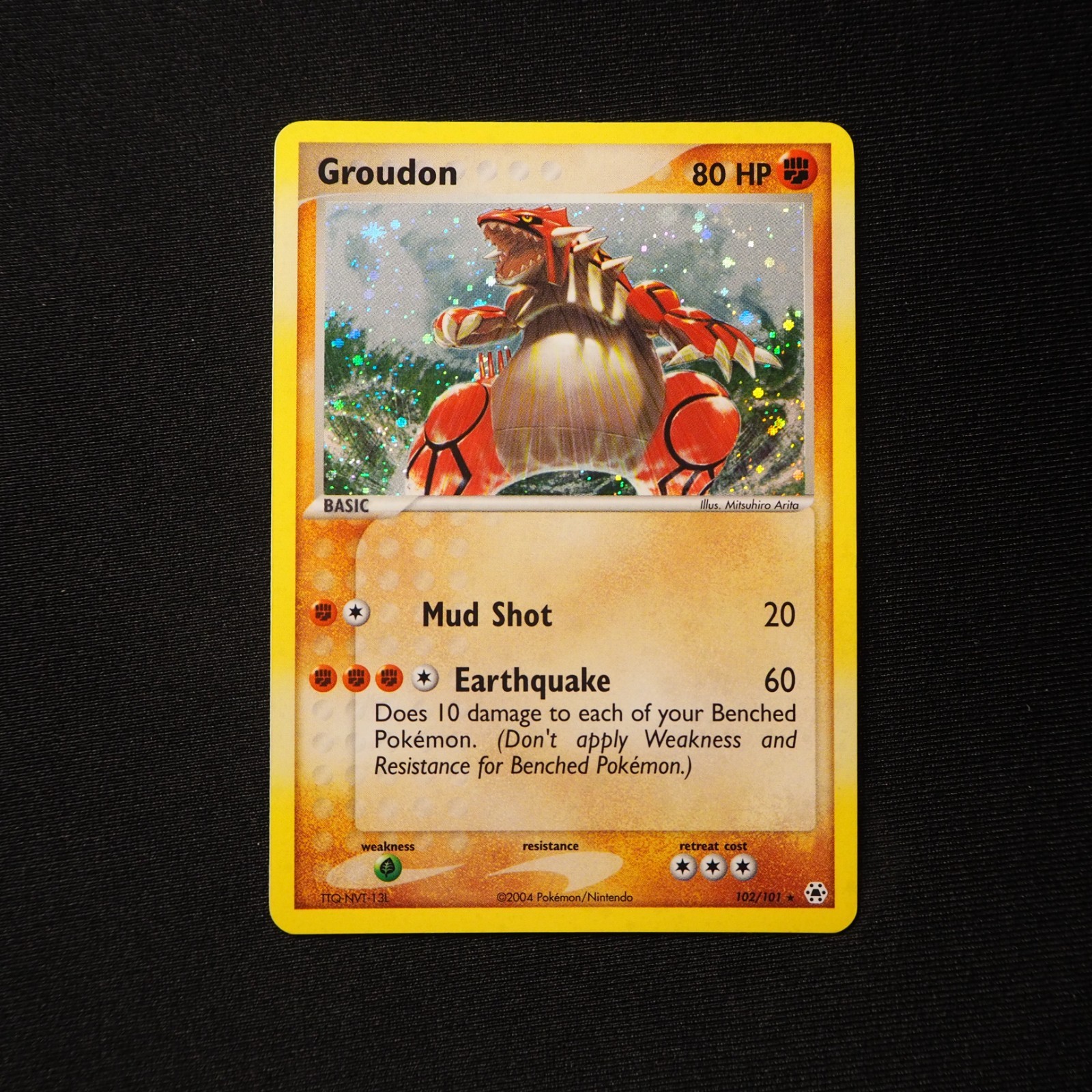 Groudon 102/101 EX Hidden Legends Holo Secret Rare Pokemon TCG - NM