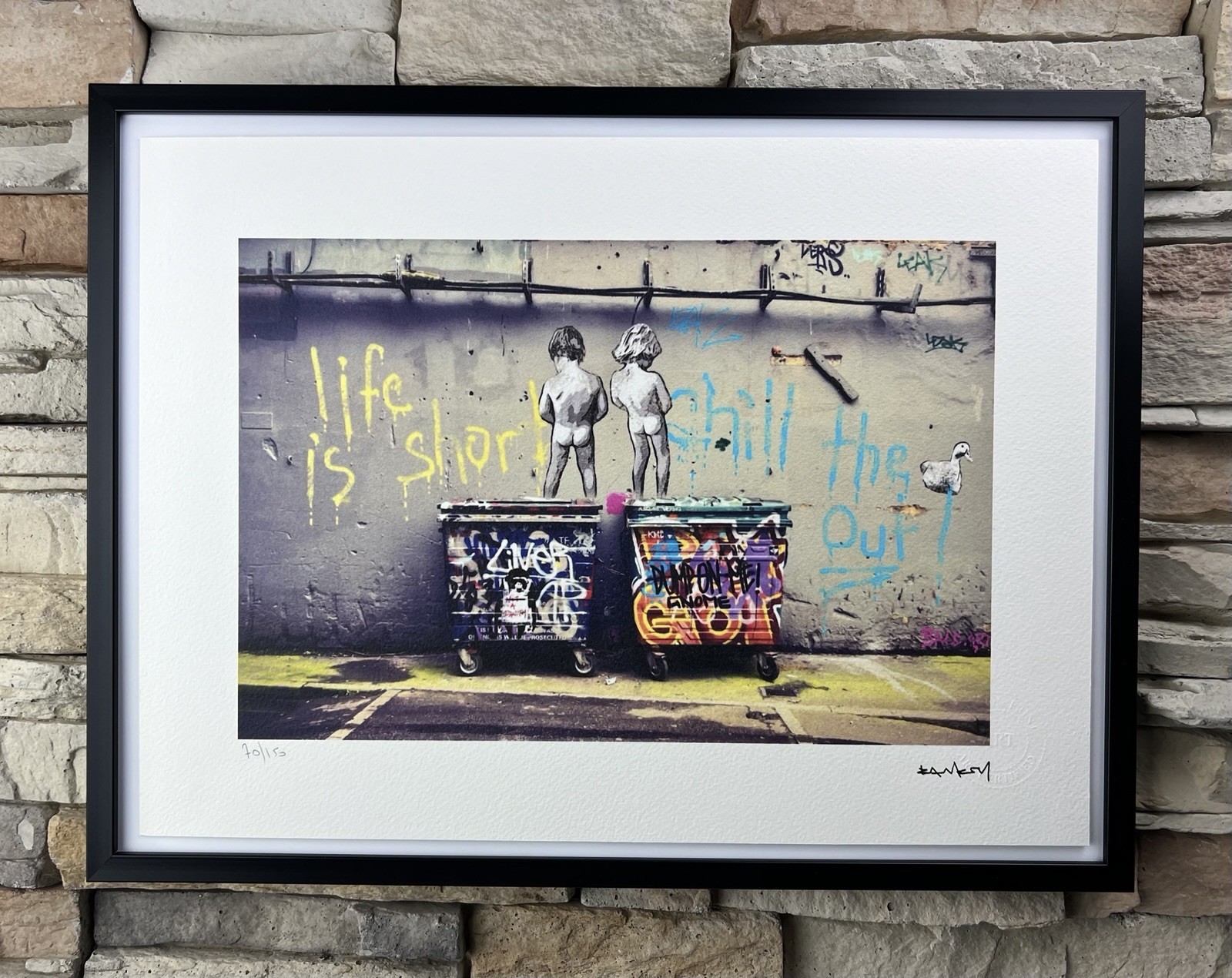 Banksy lithograph 28×38 cm - Limited Edition /150 - Framed + Certificate