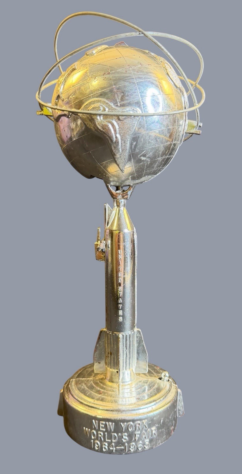 Vintage 1964-1965 New York World's Fair Rocket Mechanical Bank Space Exploration