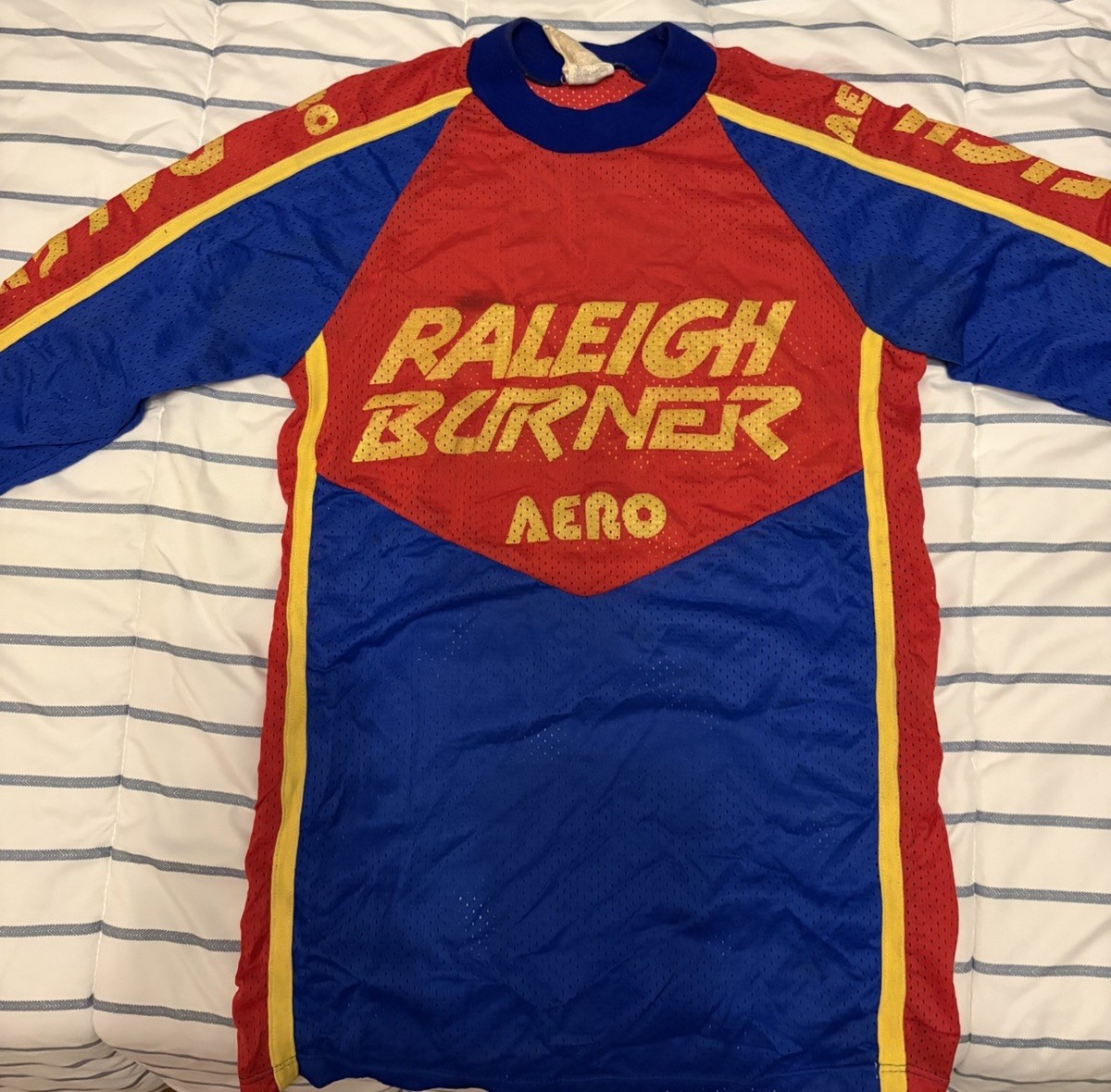 Vintage RARE  Raleigh Team Aero Burner BMX Race Jersey - Collectable - from 1984