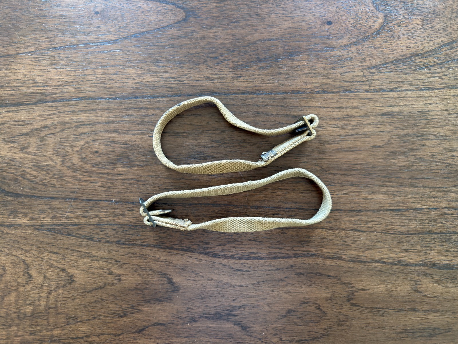 Original WWII WW2 USMC M1941 Blanket Roll Bedroll Pack Straps Pair Khaki